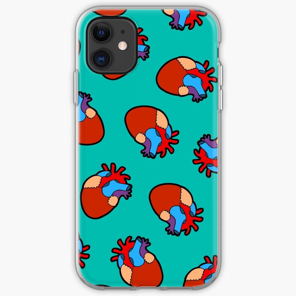 Anatomical Heart Pattern iPhone Soft Case