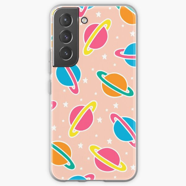 Pink Planets Pattern Samsung Galaxy Soft Case