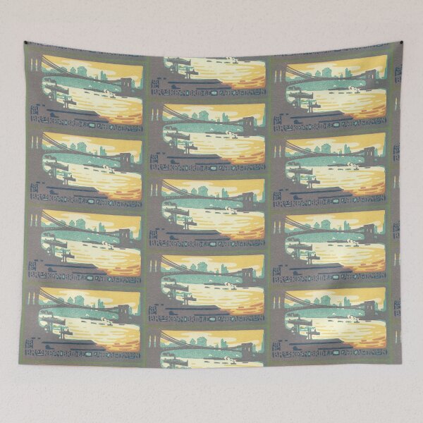 Item preview, Art Nouveau Brooklyn Bridge at Late Afternoon by Rachael Robinson Elmer designed and sold by neonwulf.
