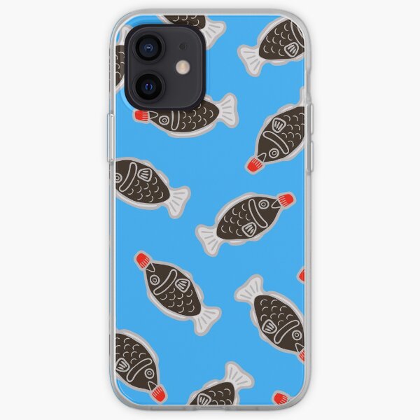 Sushi Soy Fish Pattern in Blue iPhone Soft Case