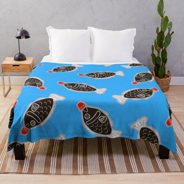 Item preview, Sushi Soy Fish Pattern in Blue designed and sold by evannave.
