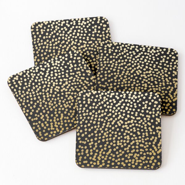 Item preview, Gold and Black Dot Spot Pattern designed and sold by evannave.