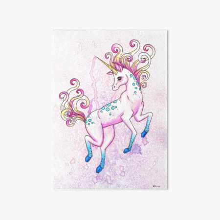 Bubblegum Unicorn Art Board Print