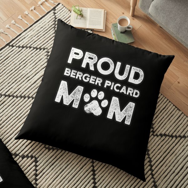 Berger Picard Mom, Proud Dog Mama Floor Pillow