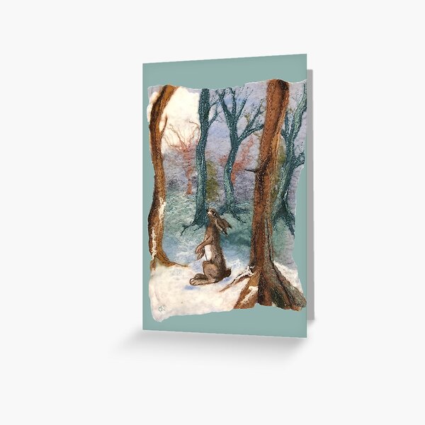 Moon Gazing Hare Greeting Card