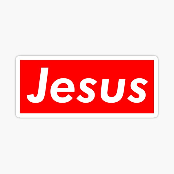 Supreme 2025 jesus sticker