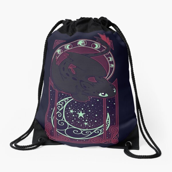 Moon-Dragon Drawstring Bag