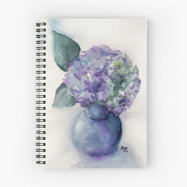 Item preview, Beautiful Purple Blue Hydrangea Flowers in Watercolor designed and sold by Sue Chorney.