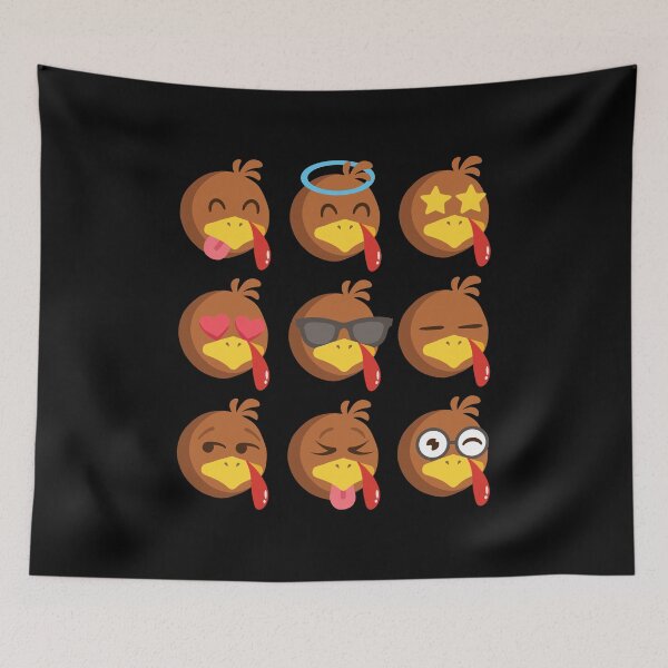 Item preview, Turkey Emojis Funny Faces for Thanksgiving Holiday designed and sold by SassyYetClassy.