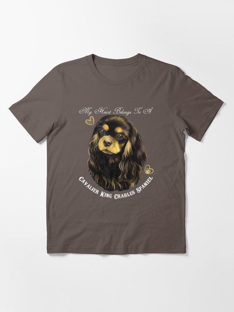 Alternate view of Cavalier King Charles Spaniel, King Charles Spaniel Gifts, Cavalier King Charles Spaniel Art, Black And Tan Cavalier Essential T-Shirt