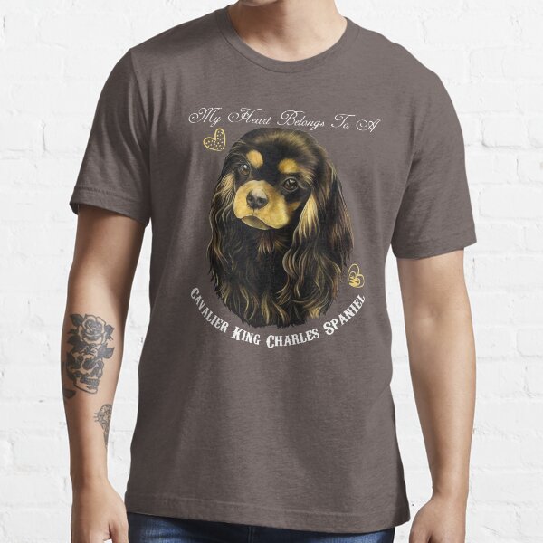 Cavalier King Charles Spaniel, King Charles Spaniel Gifts, Cavalier King Charles Spaniel Art, Black And Tan Cavalier Essential T-Shirt