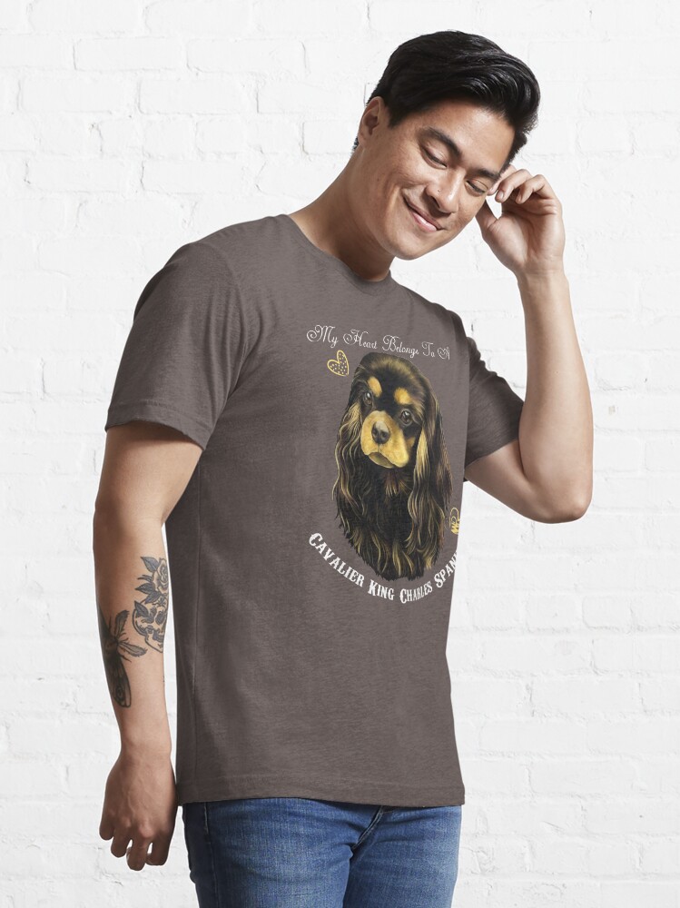 Alternate view of Cavalier King Charles Spaniel, King Charles Spaniel Gifts, Cavalier King Charles Spaniel Art, Black And Tan Cavalier Essential T-Shirt