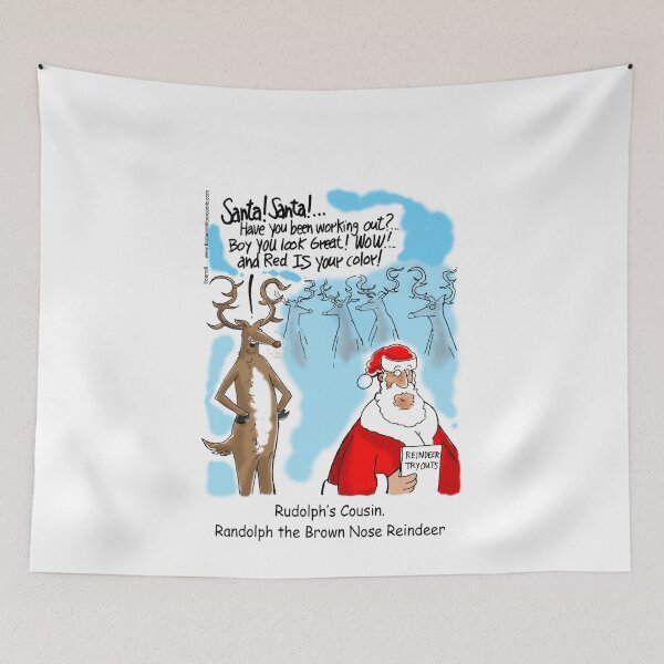 Item preview, Rudolph's Cousin - Randolph the Brown-Nose Reindeer visits Santa at the Reindeer Games. designed and sold by 13thfloorcomic.