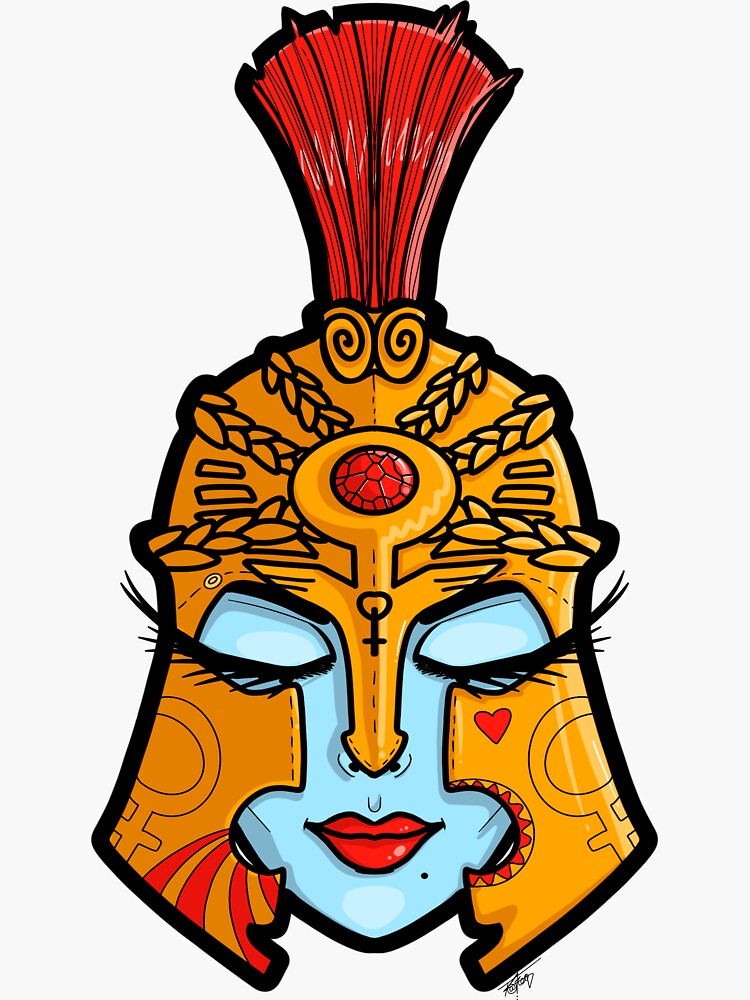 "Spartan Woman" Sticker for Sale by Cartooony | Redbubble