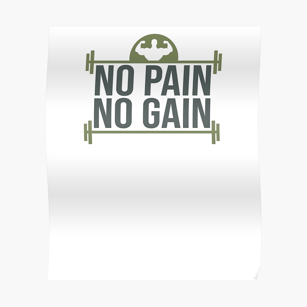 No Pain No Game Bodybuilder Gym Gear Art Print By Teagoshirts Redbubble