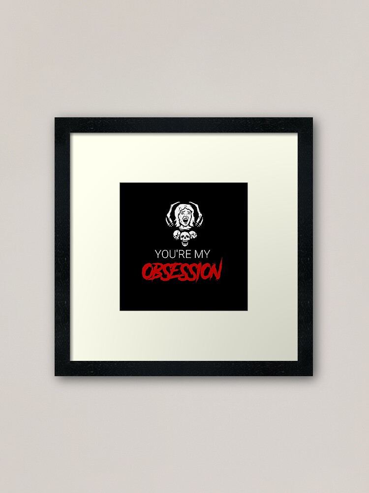 Dead By Daylight Obsession 1 White Text Framed Art Print By Auroracelery Redbubble