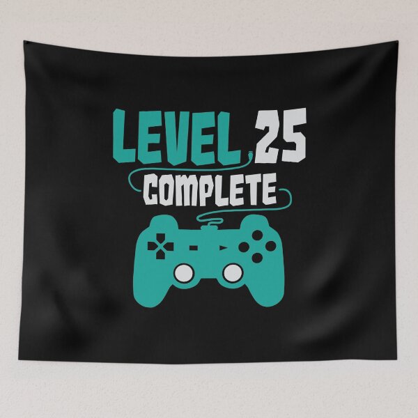 Item preview, Gamer Shirt Level 25 Complete Gaming Birthday Gift Tee designed and sold by haselshirt.