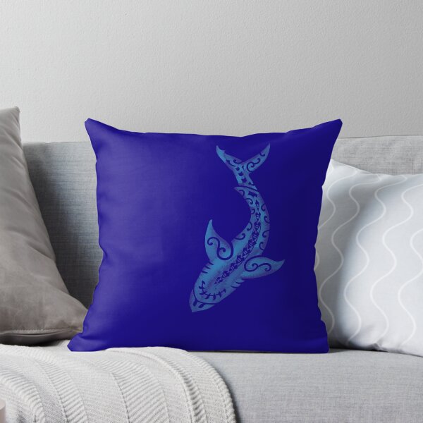 Item preview, Vintage Blue Tribal Shark  designed and sold by sunnthreads.