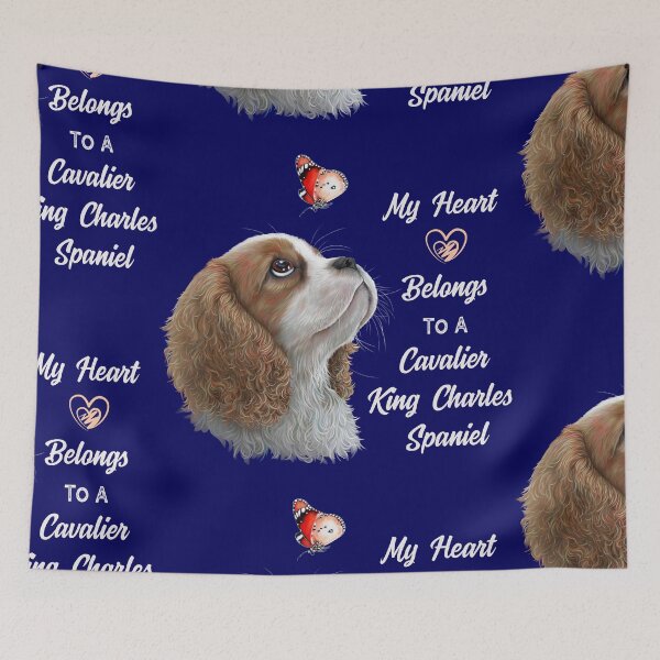 Item preview, Cavalier King Charles Spaniel, King Charles Spaniel Gifts, Cavalier King Charles Spaniel Art, Blenheim Cavalier King Charles Puppy, and Butterfly designed and sold by rvyalkov.