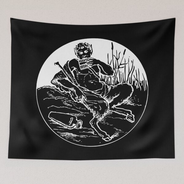 Item preview, Faun Boy Drawing (Black) Old Antique Illustration designed and sold by freshlypeeled.
