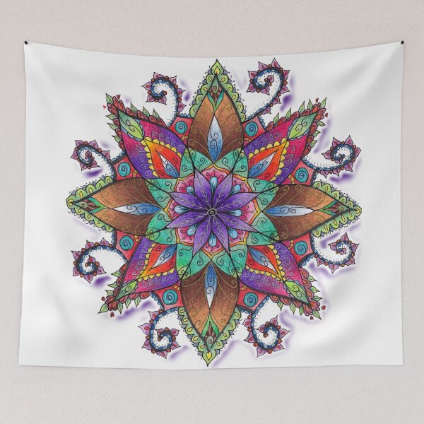 Item preview, Colorful Flower Mandala  designed and sold by savvylavely.