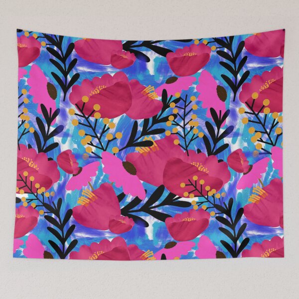 Item preview, Vibrant Floral Wallpaper  designed and sold by MathisDesigns.