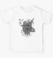 Psilocybinaturearthell Psychedelic Ink Illustration Kids Tee