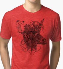 Psilocybinaturearthell Psychedelic Ink Illustration Tri-blend T-Shirt