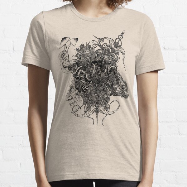 Psilocybinaturearthell Psychedelic Ink Illustration Essential T-Shirt