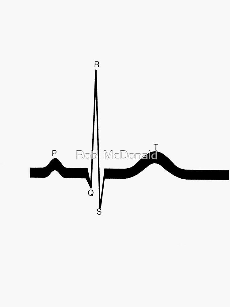 "ECG" Sticker by robvmcdonald Redbubble