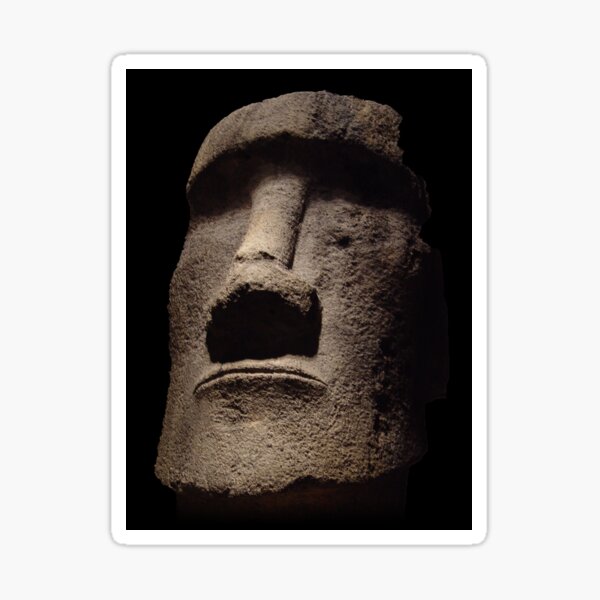 Moai Easter Island Head Statue Emoji Meme | Sticker