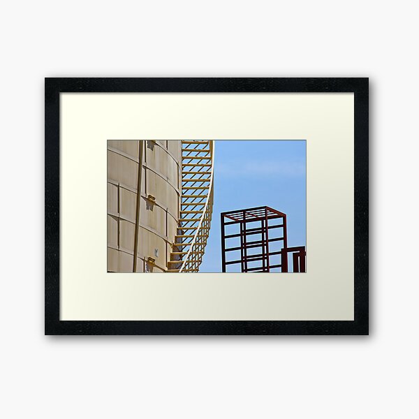 Steps and Cubes Framed Art Print