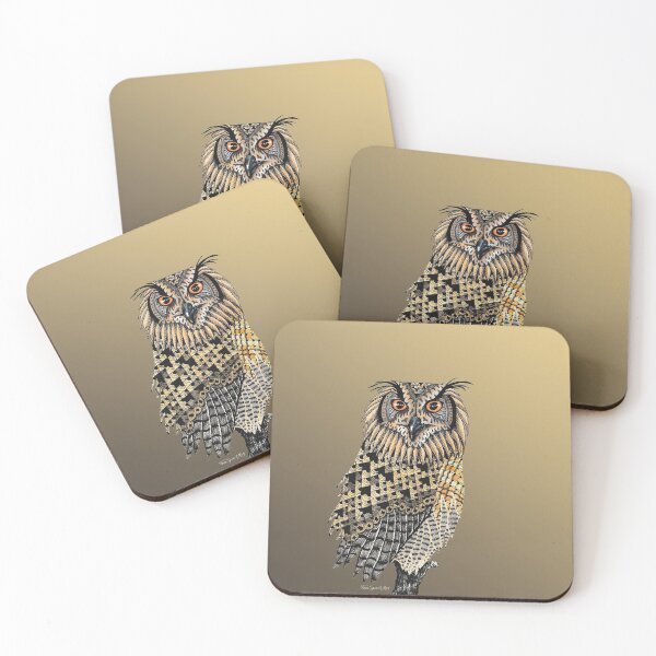 Item preview, Great Horned Owl Maximalist Art designed and sold by Free-Spirit-Meg.