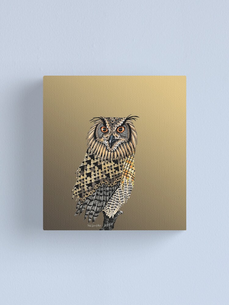 Canvas Print, Owl Totem designed and sold by Free-Spirit-Meg