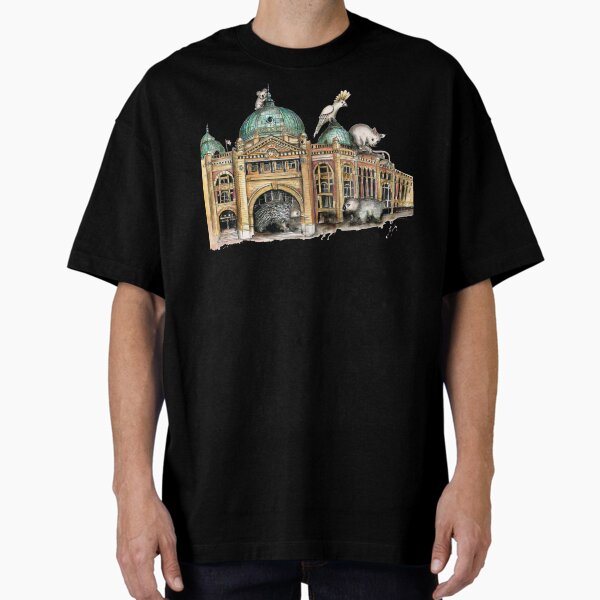 Flinders street station Melbourne Oversized T-Shirt