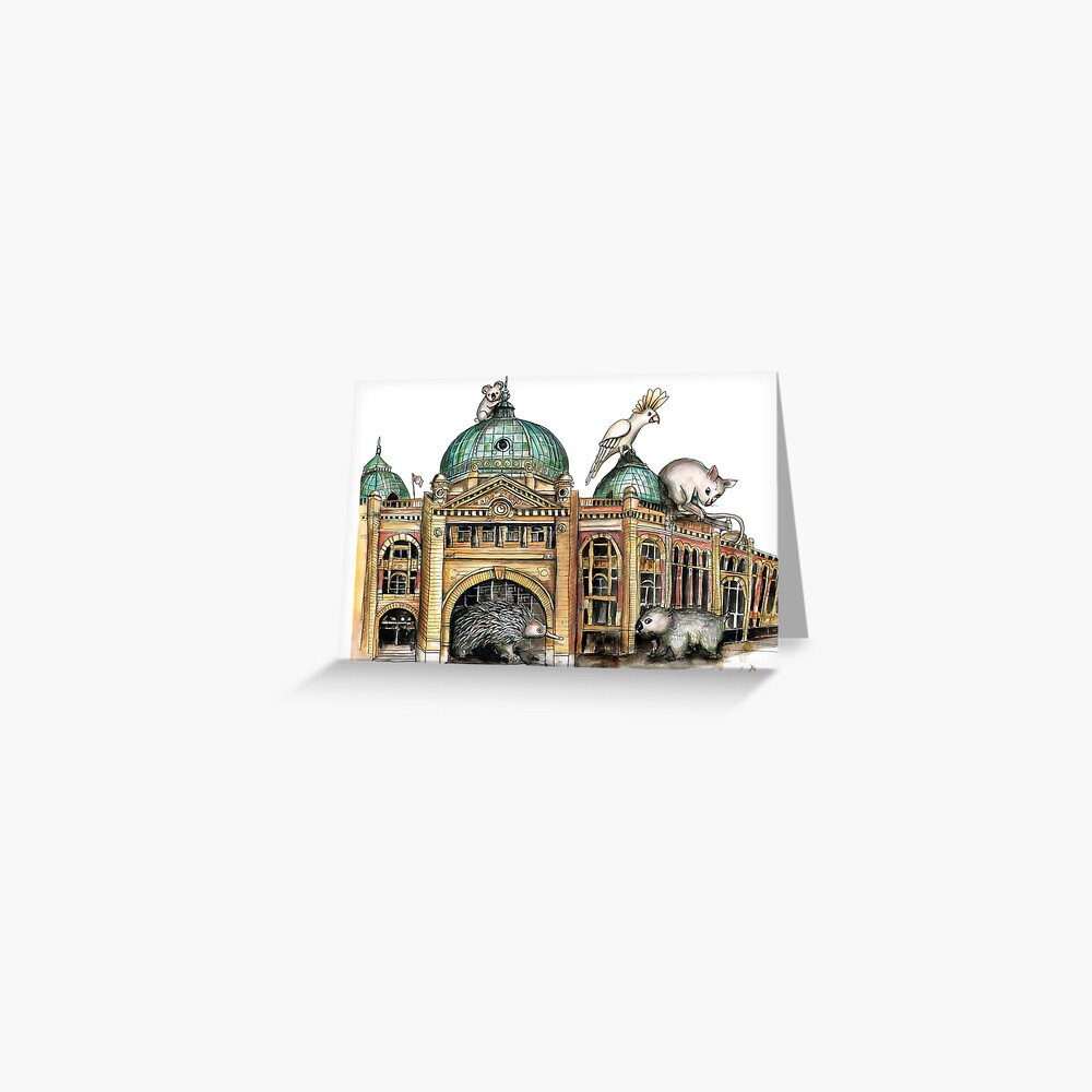 Flinders street station Melbourne Greeting Card