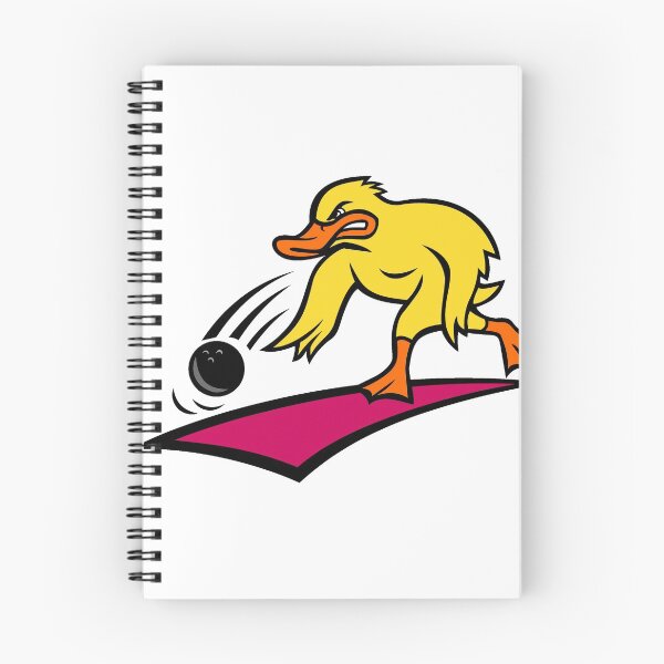 Item preview, Duck Bowler Bowling Ball Mascot Cartoon designed and sold by patrimonio.