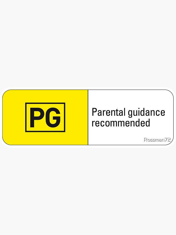 Rated PG Sticker for Sale by Rossman72