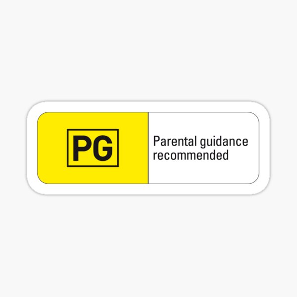 Rated PG Sticker for Sale by Rossman72