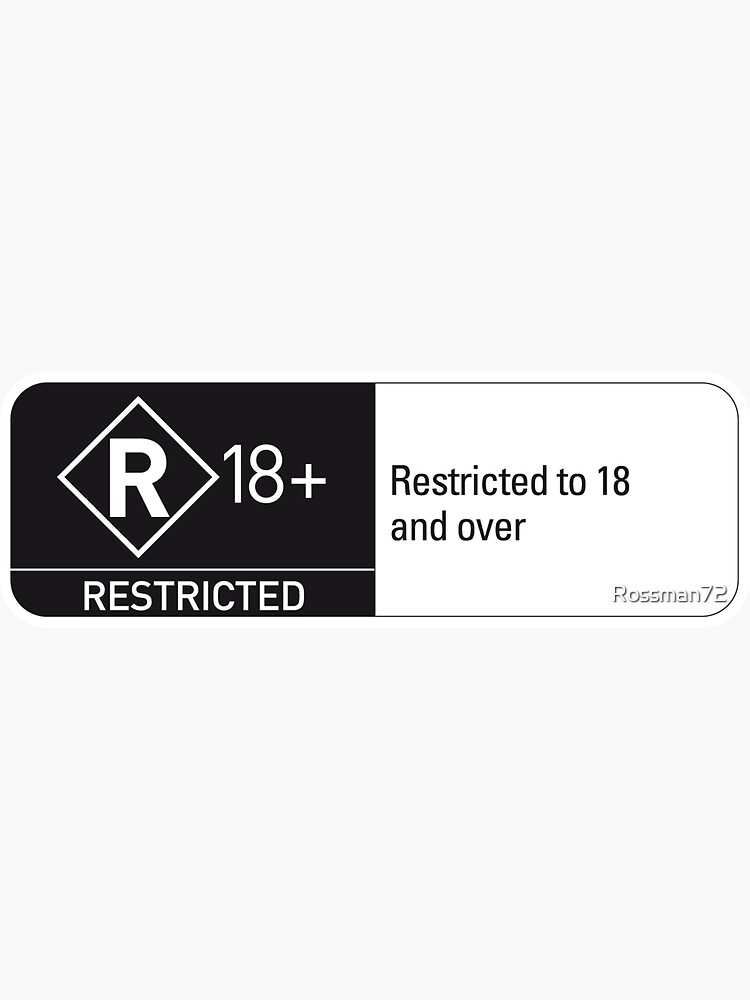 "Rated R" Sticker for Sale by Rossman72 Redbubble