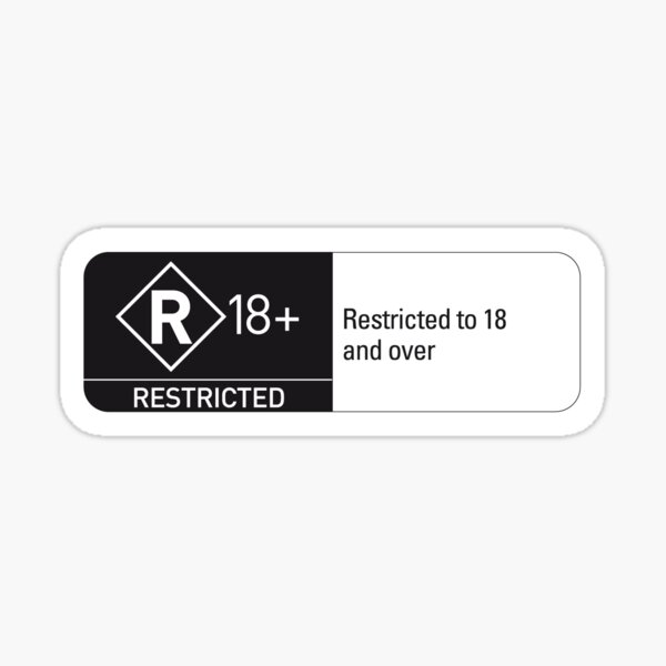 Rated R- RESTRICTED film rating bumper (MPAA) blue screen 