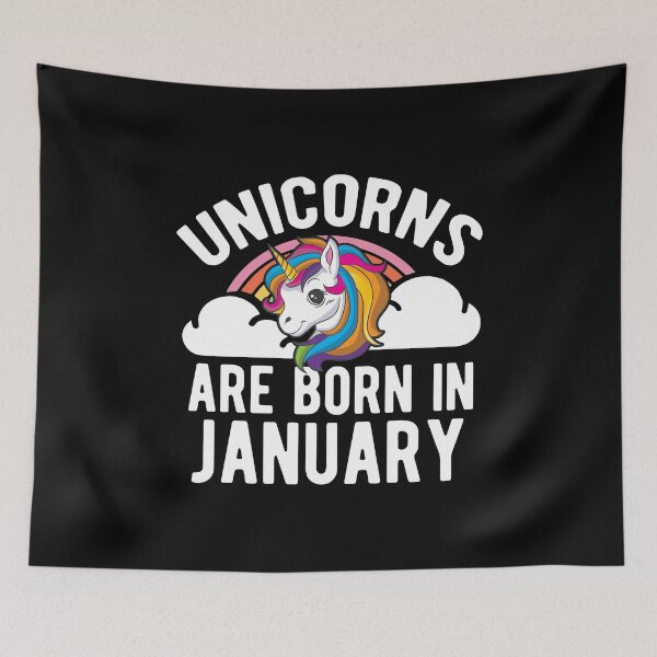 Item preview, Unicorns Are Born In January Shirt Birthday Month Gift Tee designed and sold by haselshirt.