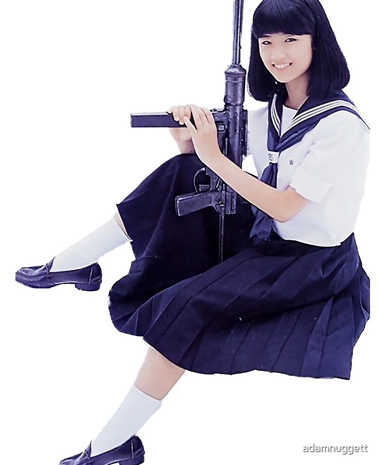 Cute Japanese Schoolgirl Grease Gun Ipad Case Skin By Adamnuggett Redbubble