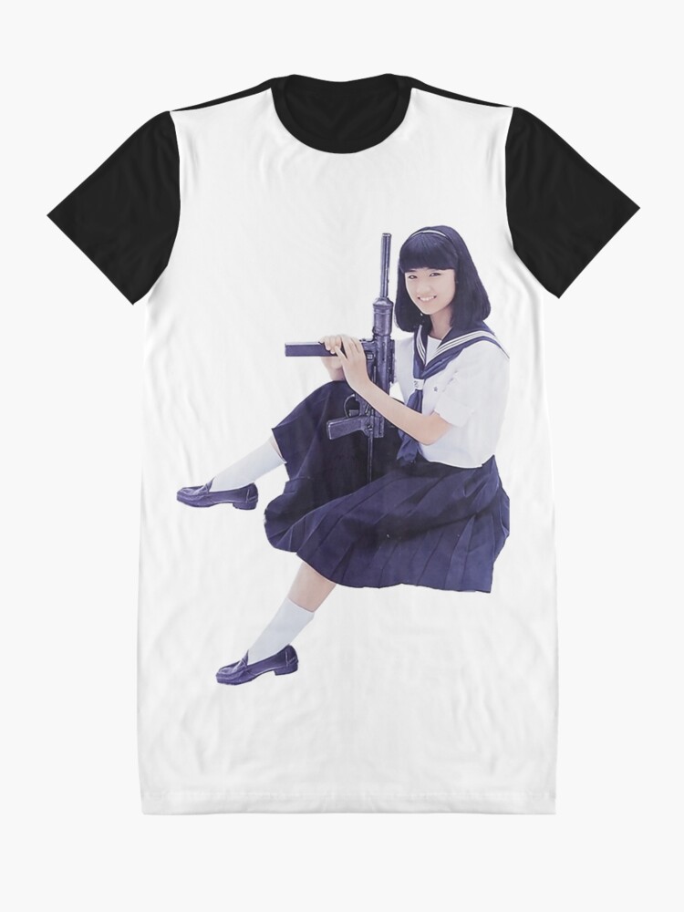 Cute Japanese Schoolgirl grease gun Leggings for Sale by adamnuggett
