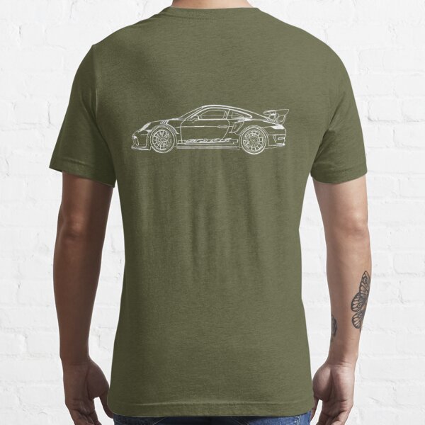 Porsche 911 GT3 RS (992) Silhouette Essential T-Shirt for Sale by  in-transit