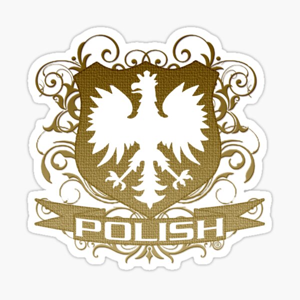 Polish Pride Gold Eagle Symbol Emblem Vinyl Decal Sticker(Orzeł Polski)