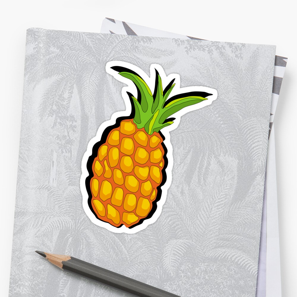 pineapple-sticker-by-viodesign-redbubble
