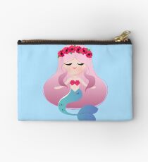 Mermaid Magic Girl with Floral Crown Studio Pouch