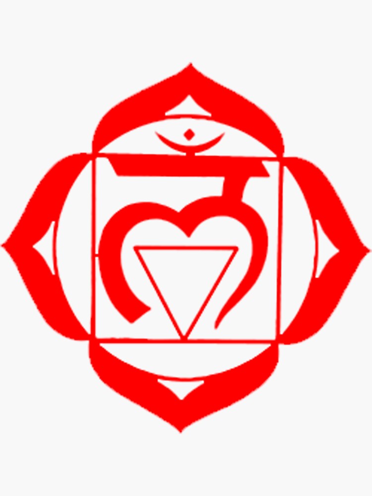 Thumbnail 3 of 3, Sticker, Muladhara (Root) Chakra designed and sold by Lotusflower.