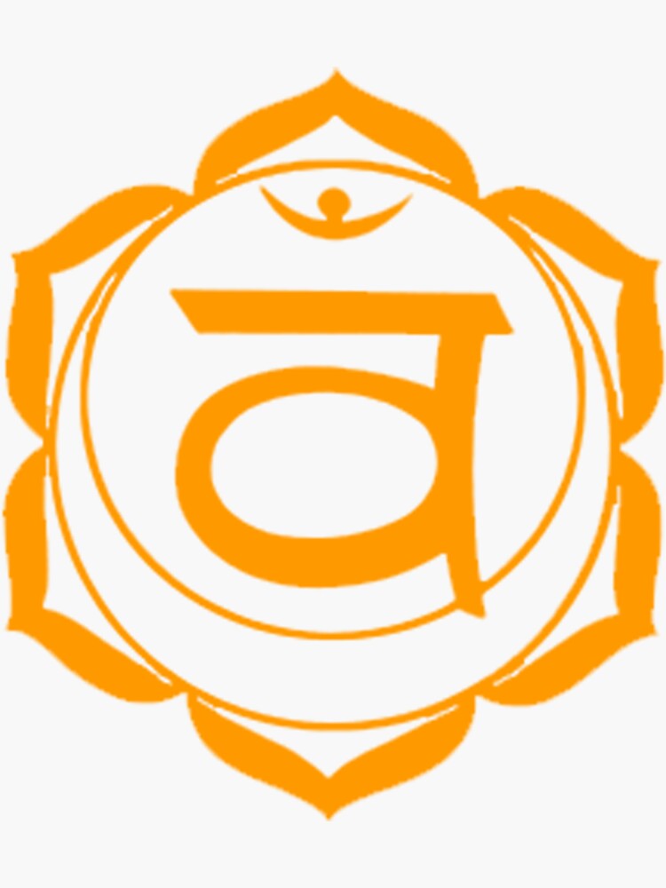 Thumbnail 3 of 3, Sticker, Svadhisthana (Sacral) Chakra designed and sold by Lotusflower.